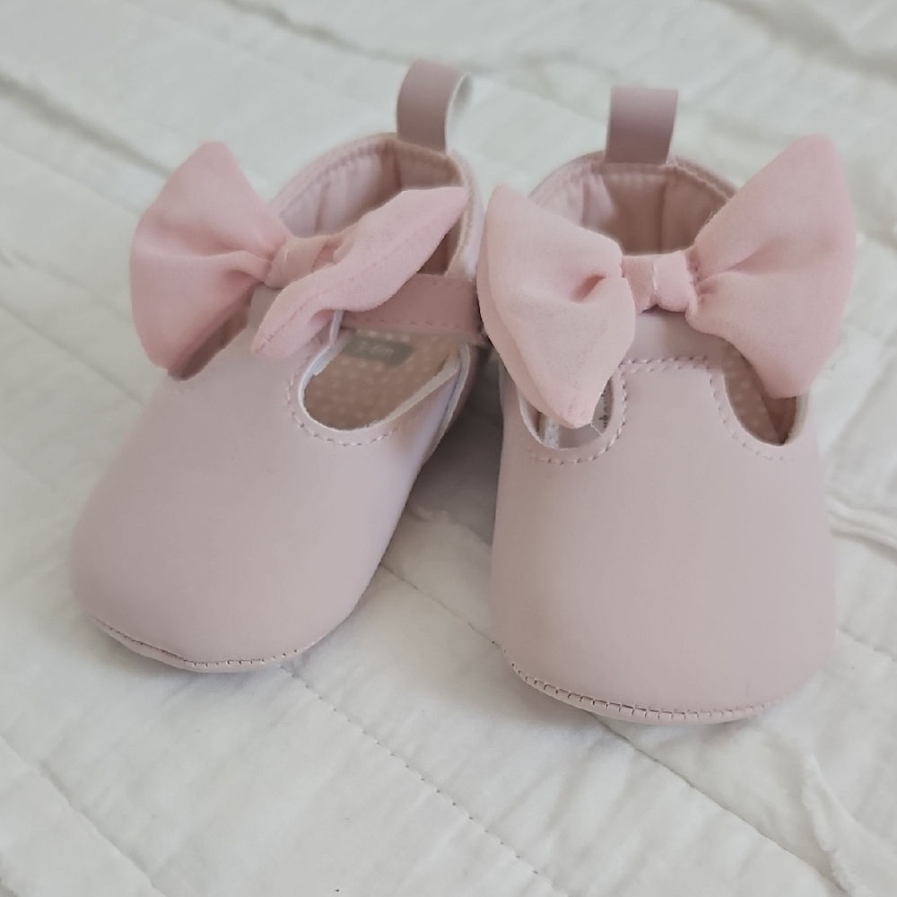 Carter's Pink Baby Walker Shoes with Bow